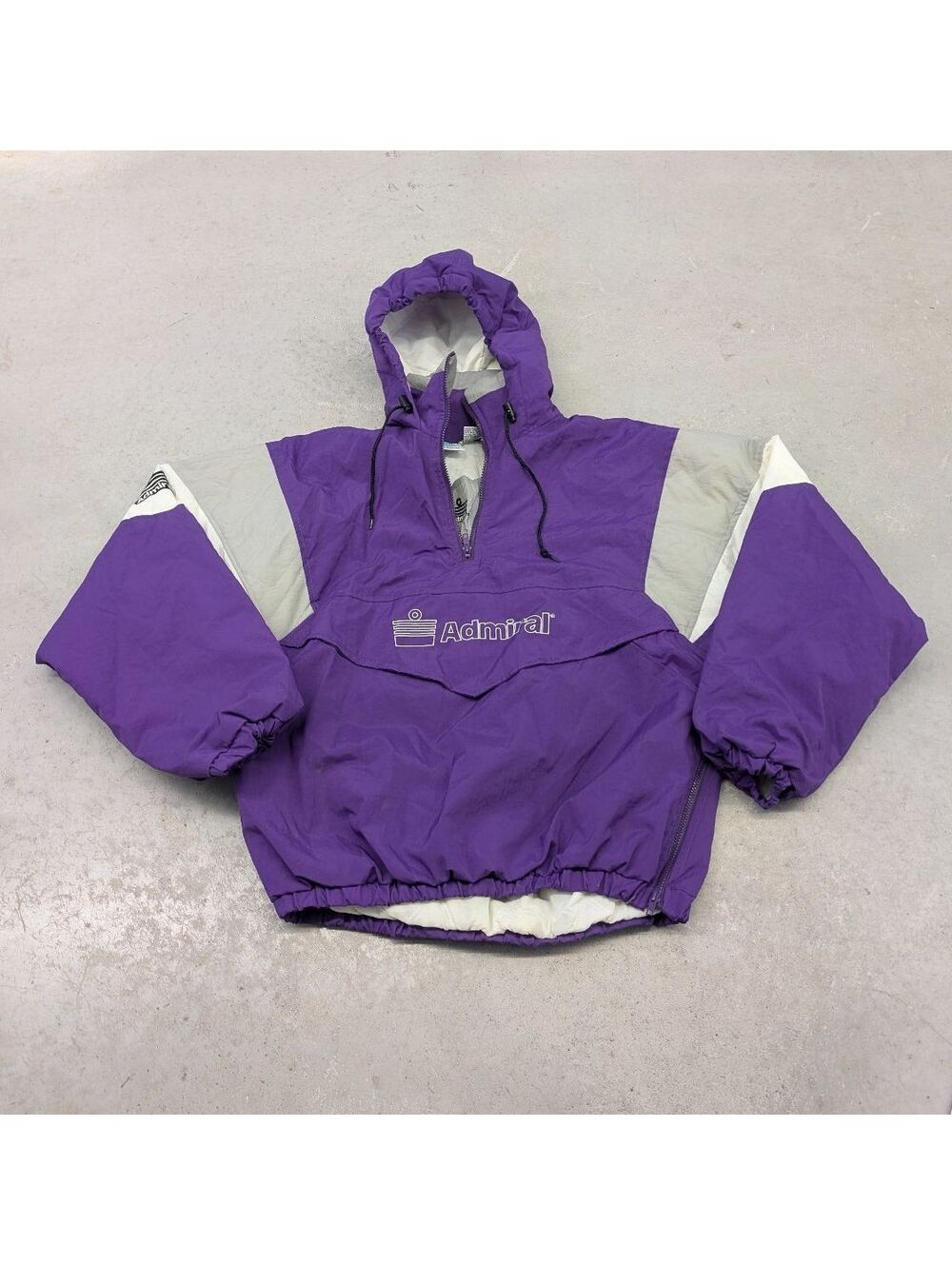 Vintage 90s Admiral Sportswear Purple Anorak Puffer Jacket
